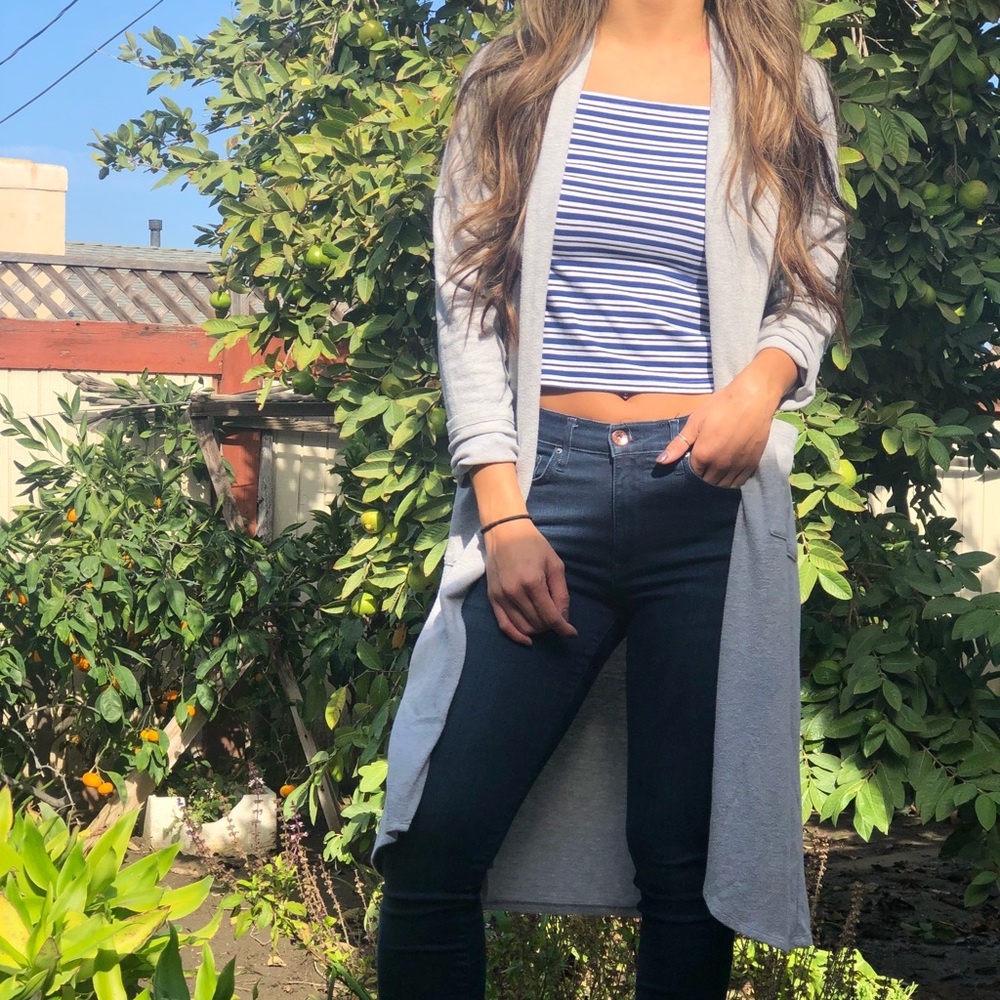 Forever 21 Open Front Longline Cardigan